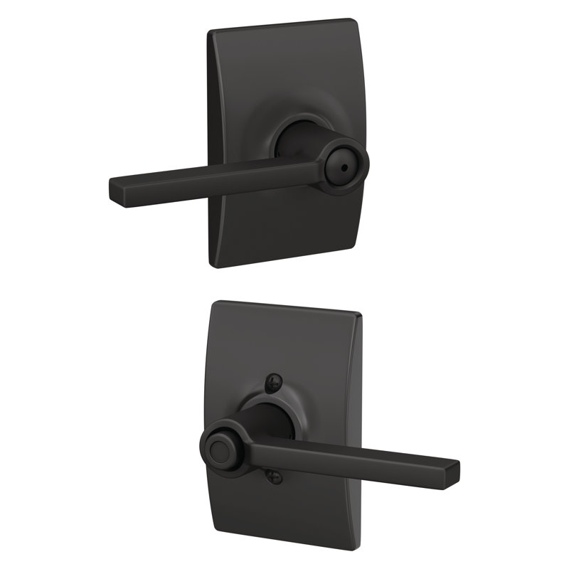 Latitude Privacy Door Lever, Matte Black