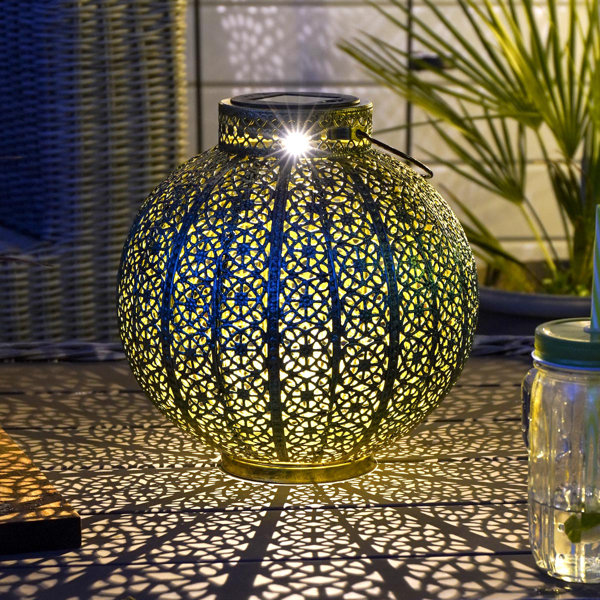 Outdoor Solar Lanterns Hanging Bamboo Table Light Decorative Landscape La - 4