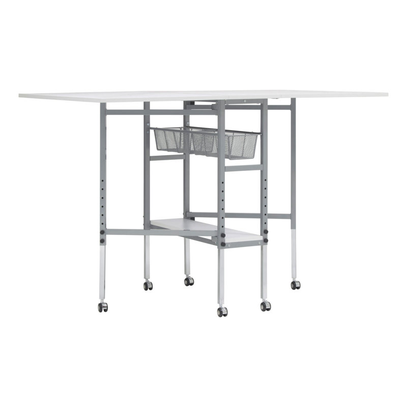 Orwell Fabric Cutting Table with Grid and Storage