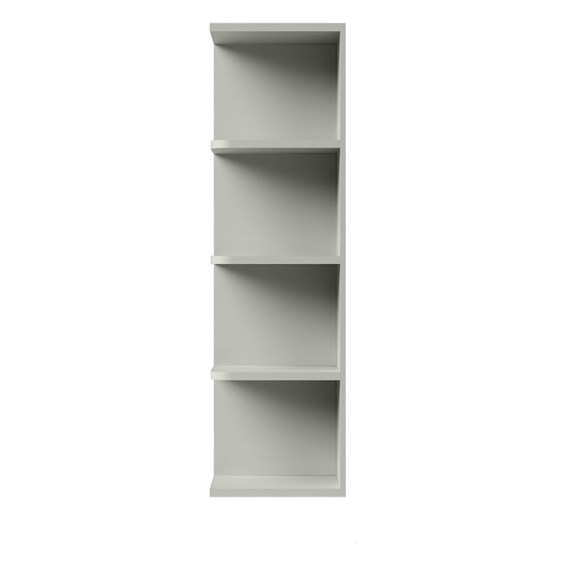 Tablette murale, 9" W x 42" H x 12" D, Double shaker Laguna Grey