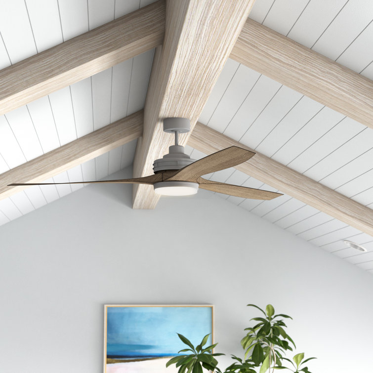 Artiste 72"  3 - Blade Outdoor LED Propeller Ceiling Fan with Wall Control and Light Kit Included