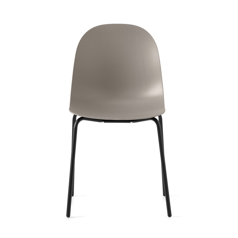 Academy Armless Chair with Metal Frame, Taupe/Black
