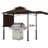 14 Ft. W X 5 Ft. D Steel Grill Gazebo With Collapsible Awnings-112122776