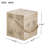 Outdoor Wood Grain Square MGO Side Table With Simulated Braided Cord – Indoor Retro End Table For Home & Patio Decor