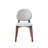 Hadasa Walnut & Light Gray Finish 5Pcs Dining Room Set