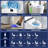 Intelligent One-Piece Elongated Smart Toilet with Laser Radar Auto Open/Close, Anti-Splash Foam Shield, Heated Seat, Warm Air Dryer