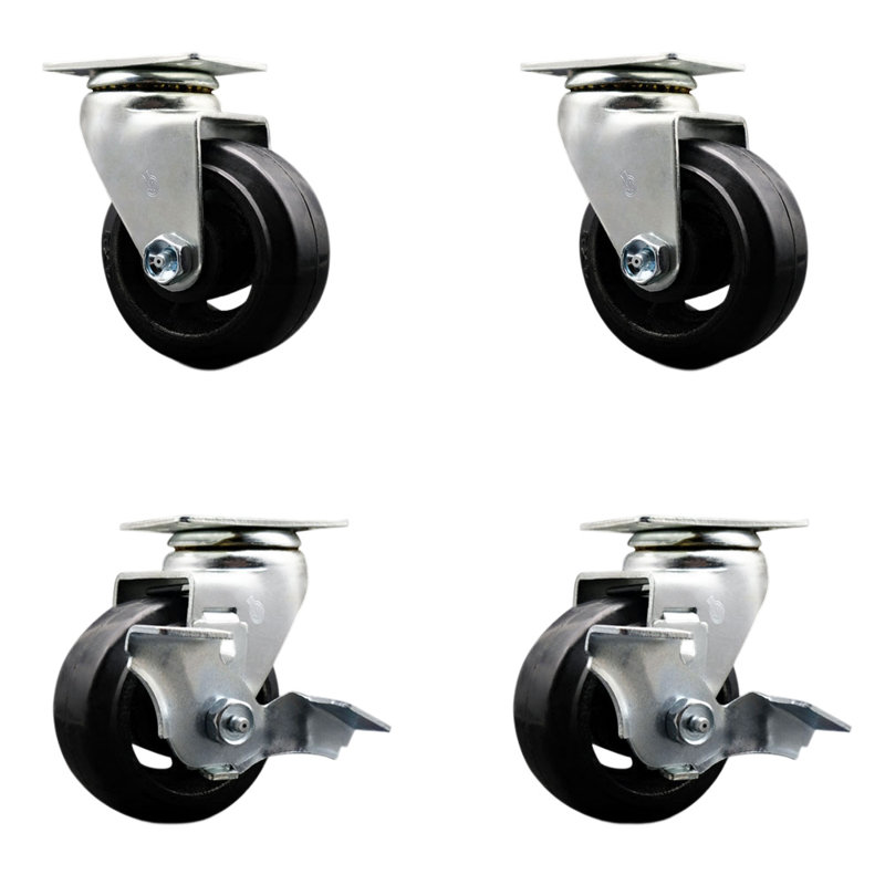 Rubber on Cast Iron Swivel Caster