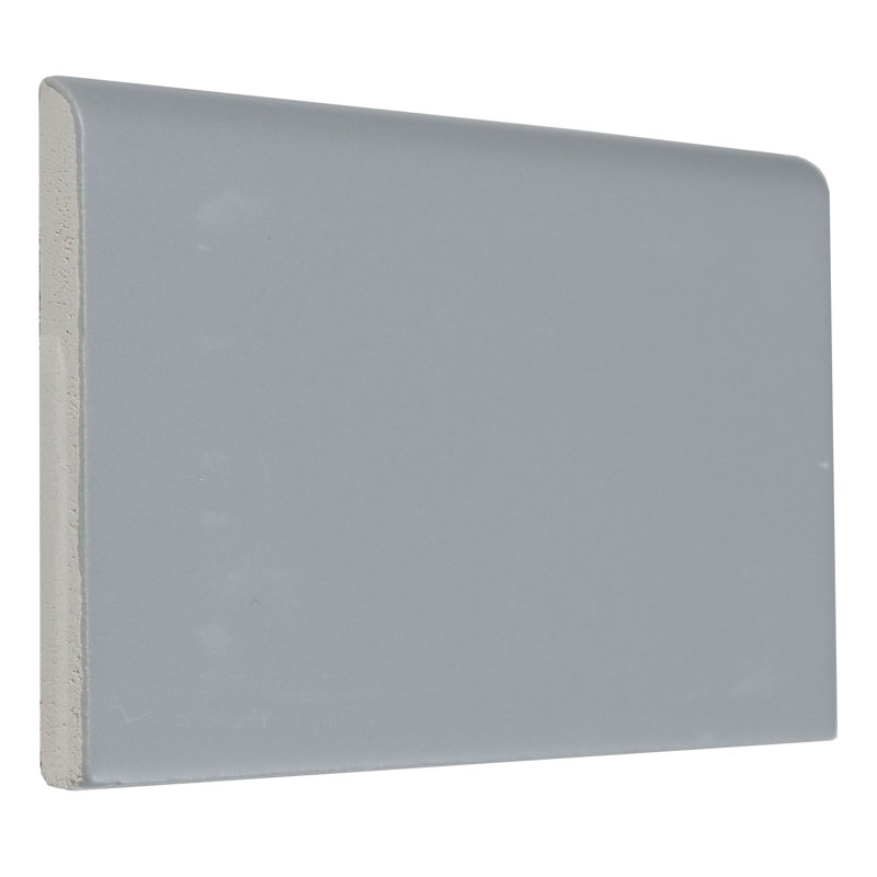 Carreau de céramique bullnose 6 po x 3 po Guilford, gris
