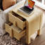 Ensemble de 2 tables de chevet modernes en bois avec tiroirs Adora-1017561383