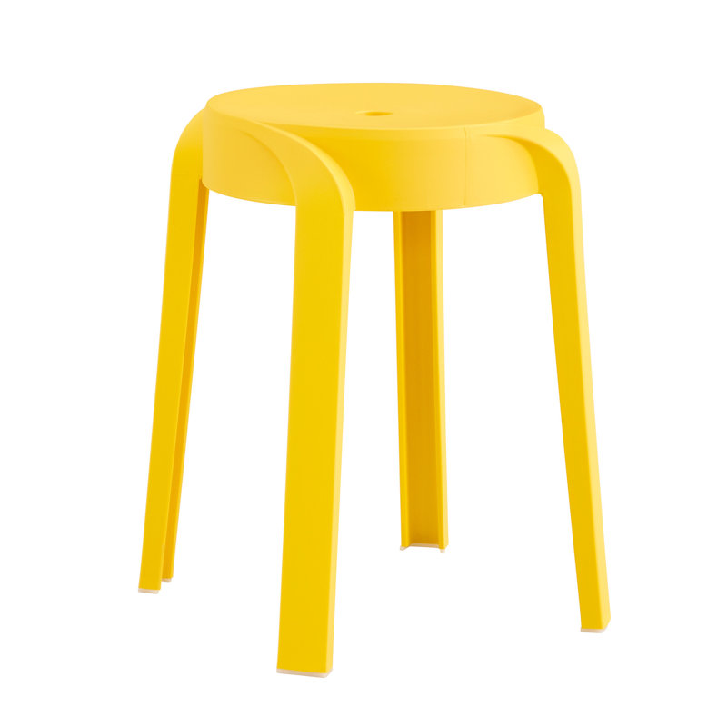 Sièges empilables en plastique, 6 pièces, protection contre les égratignures au sol, largeur de 11,8 po, tabourets de couleur moutarde - polyvalents pour différents utilisateurs