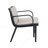 Outdoor PP 3PCS CHAT SET, Black Frame With Beige Cushion, (2Pcs Club Chairs And 1Pcs Loveseat)-1223641210-1223641211
