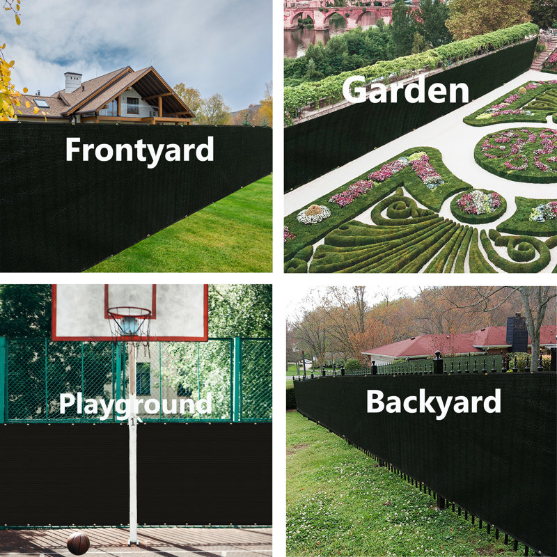 6' x 50' Black Heavy Duty Polyethylene Privacy Fence Screen