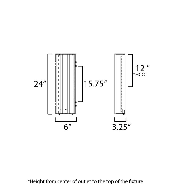 Facets 1 - Light LED Bath Sconce, 1260 Lumens, Polished Nickel, 24" H x 6" W x 3.25" D