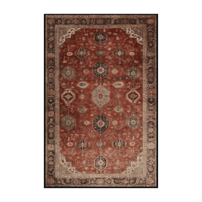 Machine Washable Persian Brown Area Rug