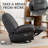 Betzabe Oversize 44.8" W Faux Leather Power Recliner, Voice Control, USB, Bluetooth, 270° Swivel-91822070