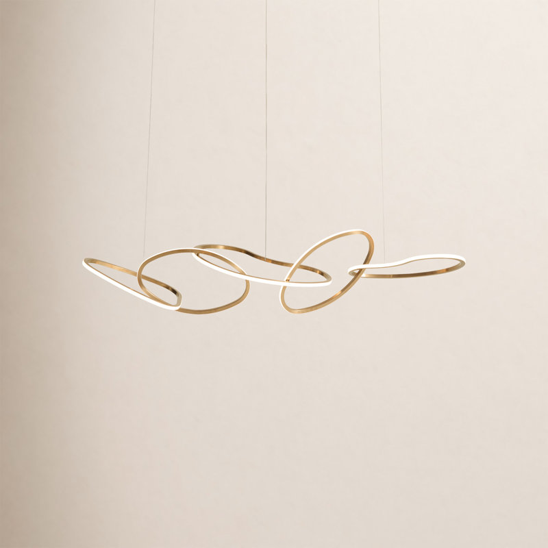 Tuscarora 5 - Light Brushed Champagne LED Kitchen Island Pendant