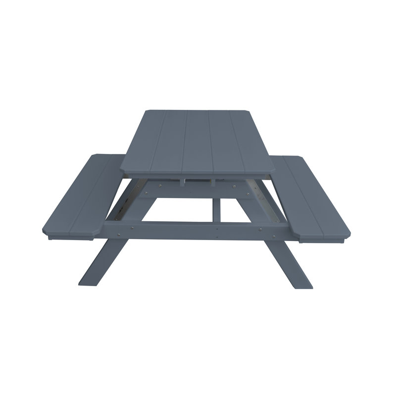 Table de pique-nique rectangulaire, Gris foncé, L 44 po x L 60 po