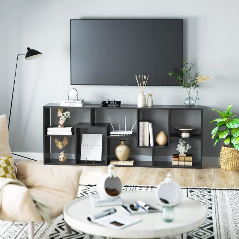 Asymmetrical Display Shelf & Bookcase, 5-Tier