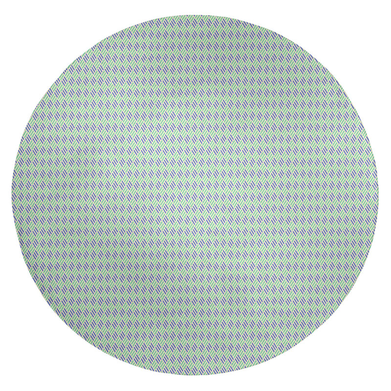 Tapis en losanges à rayures green area, Rond 5 pi