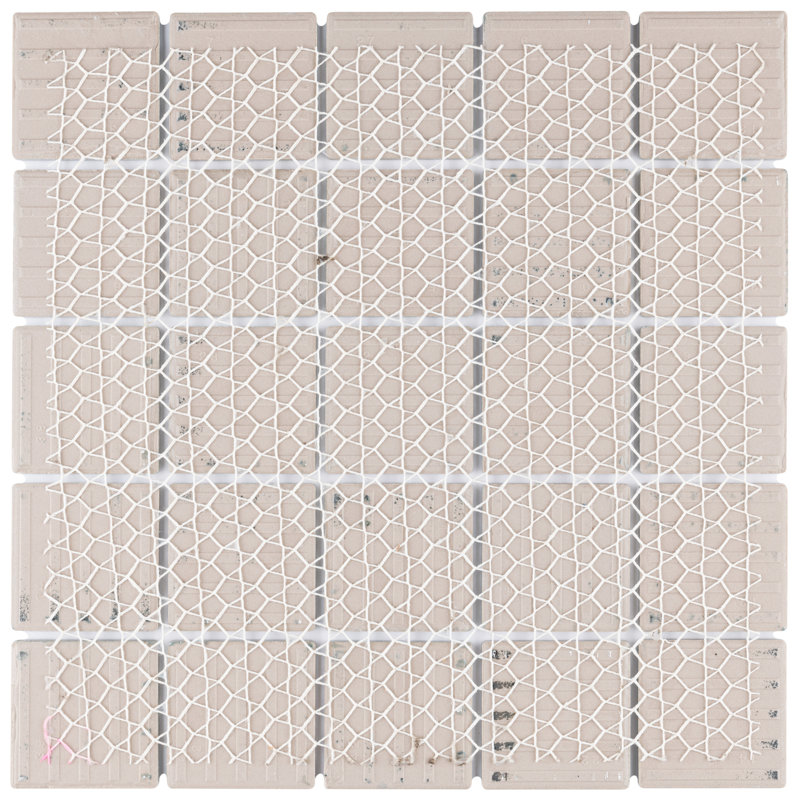Resort Palm Green 12" x 12" Porcelain Mosaic Tile