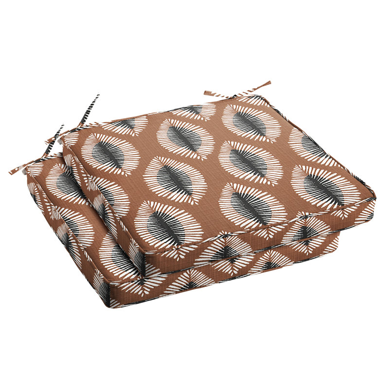 Coussin de chaise Ine, Brun / noir, L 19 po x P 17 po