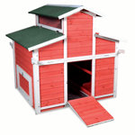 Chemesh Little Red Hen Big Red Barn Chicken Coop