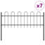 Clôture de jardin vidaXL 7 pièces gris 39,04 x 1,97 pi acier thermolaqué
