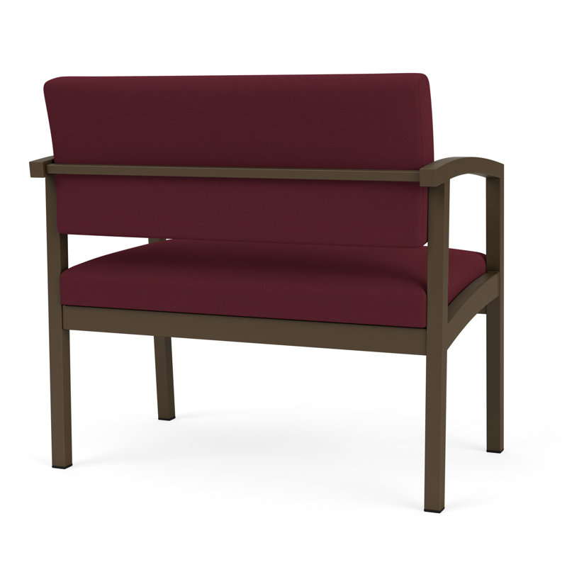 Chaise en acier Lenox, Bronze, Vin Visite Libre- Tissu uni