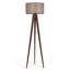 Lampe sur pied tambour en noyer Metropolis