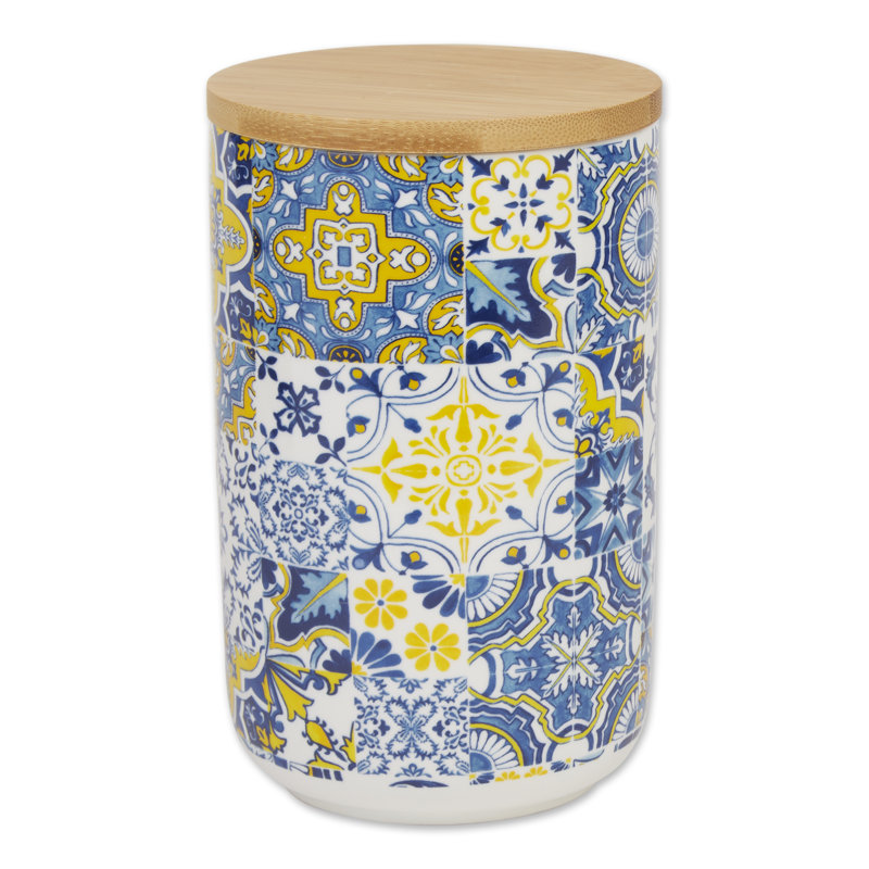 Céramique portugaise 4,5 pintes Azulejos Pot à friandises pour animaux