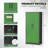 Lakenzie 5 - Shelf Steel Garage Storage Cabinets with Lock (72" H x 32" W x 16" D)-769766845