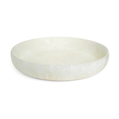 Isanti Resin Medium Deep Platter White