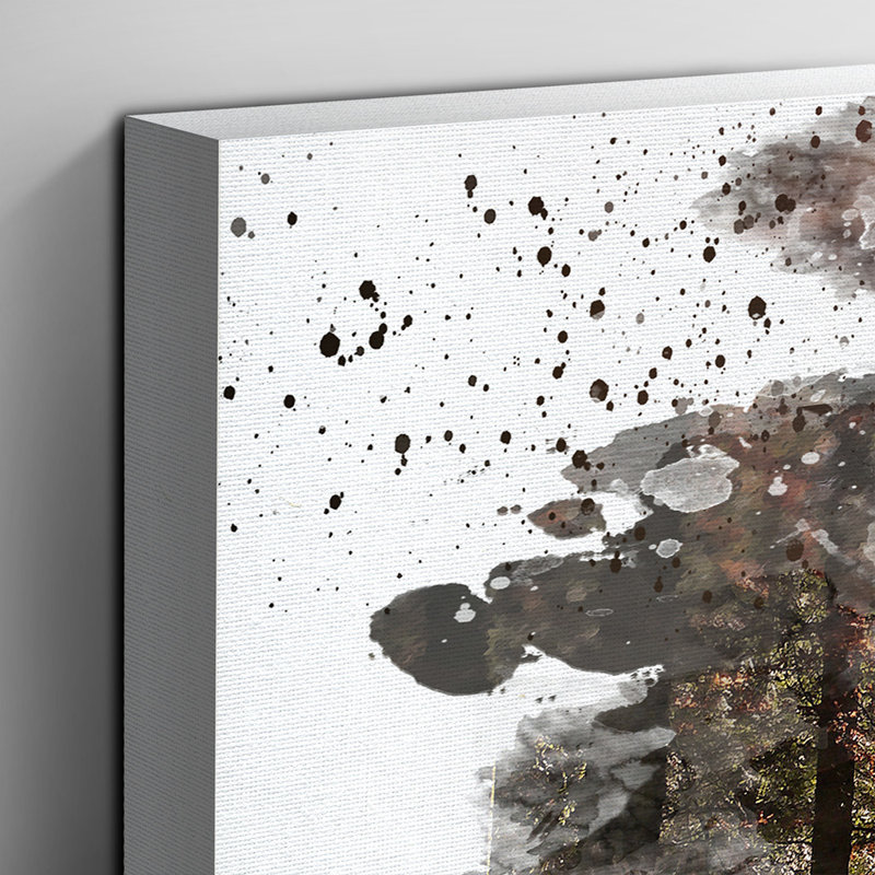 Landscape Autumn Forest Woodland - Wall Art, 70cm H x 100cm W, Wrapped Canvas