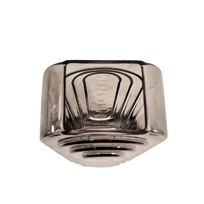 Glass Decorative Jar 1, Grey