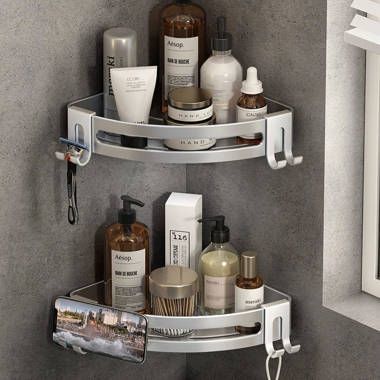 Matthaus 6 Piece Adhesive Shower Shelf Set Rebrilliant