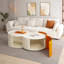 Table basse sans assemblage en blanc, avec conception escamotable et rangement supplémentaire-1323790330