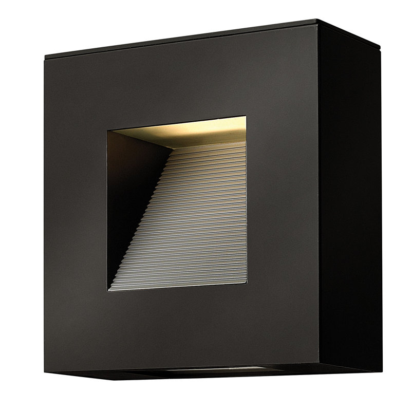 Atlantis 2-Light Outdoor Flush Mount, Satin Black, LED