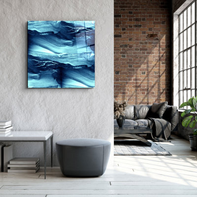 Élégante peinture décorative en verre trempé, 40 x 40 po | 100% verre trempé, épaisseur: 0,16 pouce | Impression UV pour des couleurs éclatantes et une durabilité | Parfait pour la décoration intérieure et les amateurs d'art