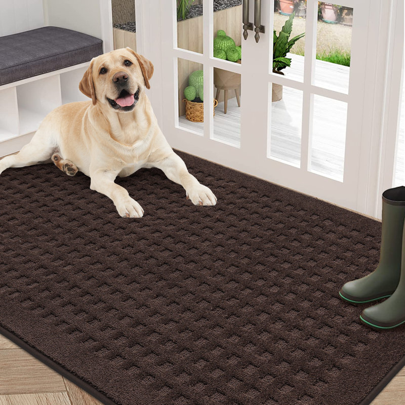Paillasson Waffle, Marron foncé, L 36 po x L 60 po