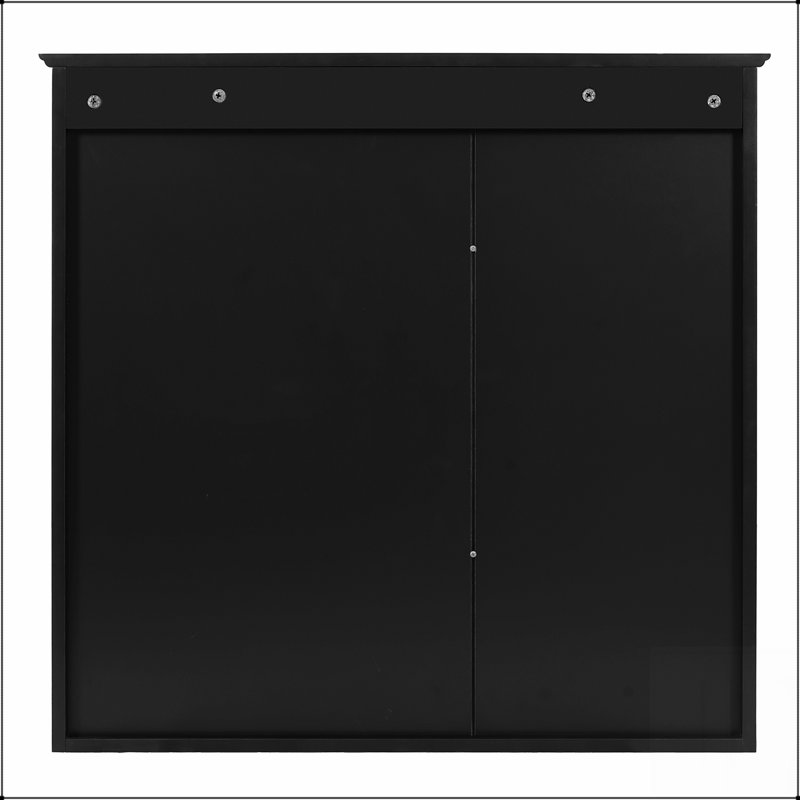 Armoire à pharmacie murale à miroir de 30 pouces avec tablettes ouvertes et intérieur réglable, parfaite pour le rangement et l'organisation de la salle de bain