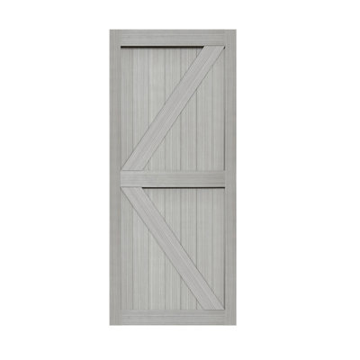 Trous pré-percés en MDF pour porte de grange Assemblage facile - Porte simple, quincaillerie non incluse