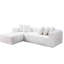 4 Canapé modulaire Cloud de 107,9 po avec méridienne en forme de L, canapé rembourré moderne pour le salon, mousse blanche et matériau à ressorts, sans assemblage, conception flexible pour s'adapter aux agencements, canapé profond confortable-133215652