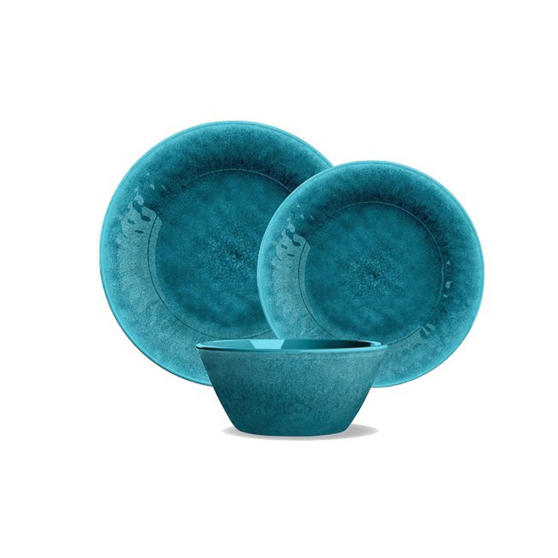 Keirin 22cm Melamine Salad Plate, Teal