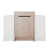 Glossy White/Plain Light Oak sélectionné