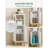 Bathroom Storage Cabinet, Corner Floor Cabinet With Door & Shelves, 2Hooks, Small Narrow Storage Organizer, Toilet Paper Cabinets For Small Space-1839684145
