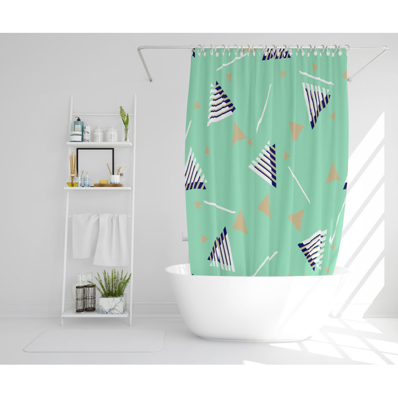 Clementine Polyester Shower Curtain, 168cm H x 168cm W