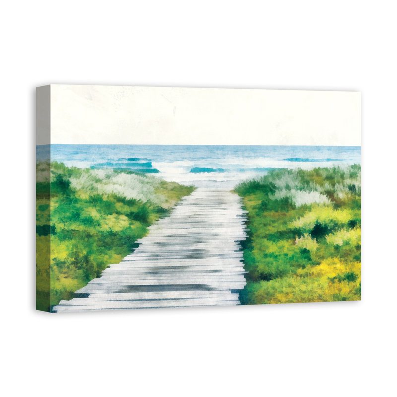 " Beach Path Coastal Landscape ", 20" H x 30" W, Wrapped Canvas