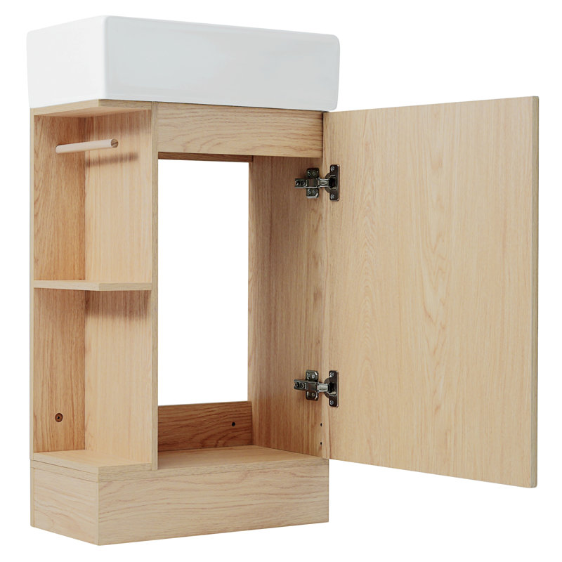 Rangement pour salle de bain Ockton, Naturel