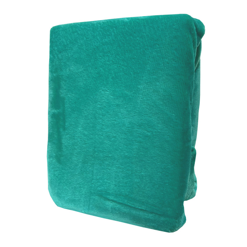 Aylor Teddy Plush Winter Fitted Sheet, European Single (90 x 200 cm), Petrol