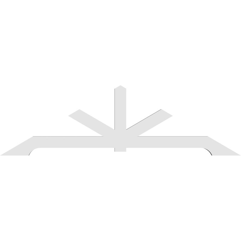 Support de pignon en PVC de qualité architecturale Vanguard, H 24,5 po x l 84 po (pas: 7/12), P 2 po x F 4 po